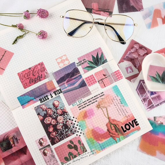 PINK AESTHETIC STICKERS planner bullet journal pens girlfriend gift sticker pack best friend gift custom stickers retro room decor stationer
