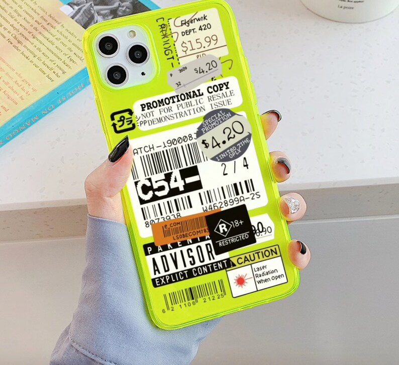 NEON BARCODES n LABELS PHONe CASe iPhone se 2020 iPhone 11 Etsy