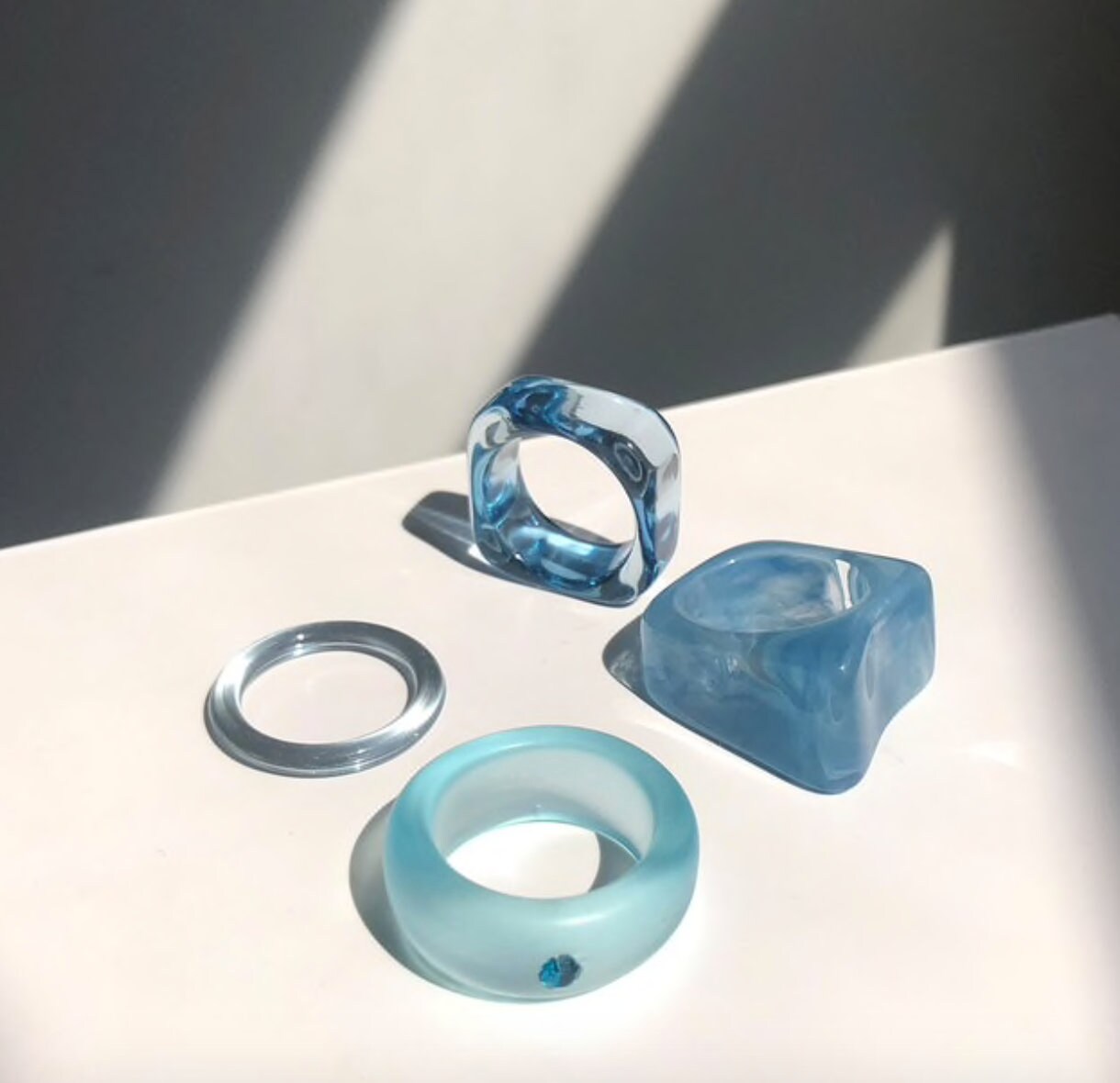 Irregular CHUNKY Y2K RING set clay rings gifts for her Etsy