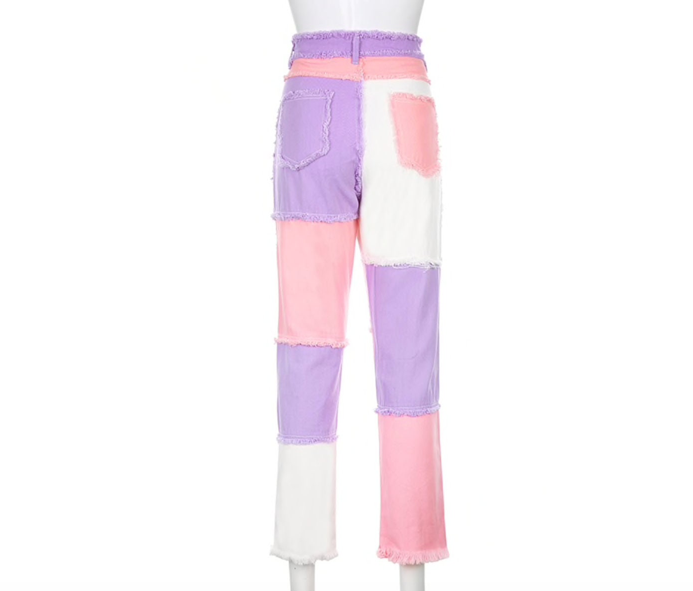 PINK PATCHWORK JEANS gifts for her aesthetic y2k trousers Etsy