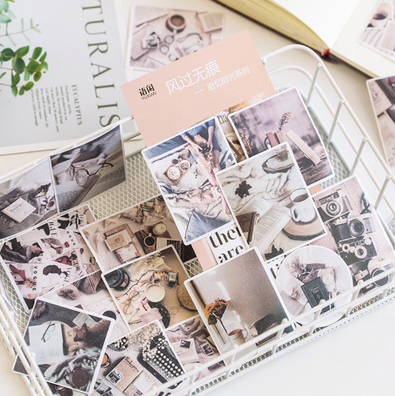 aesthetic stickers brown bullet journal pens sticker pack