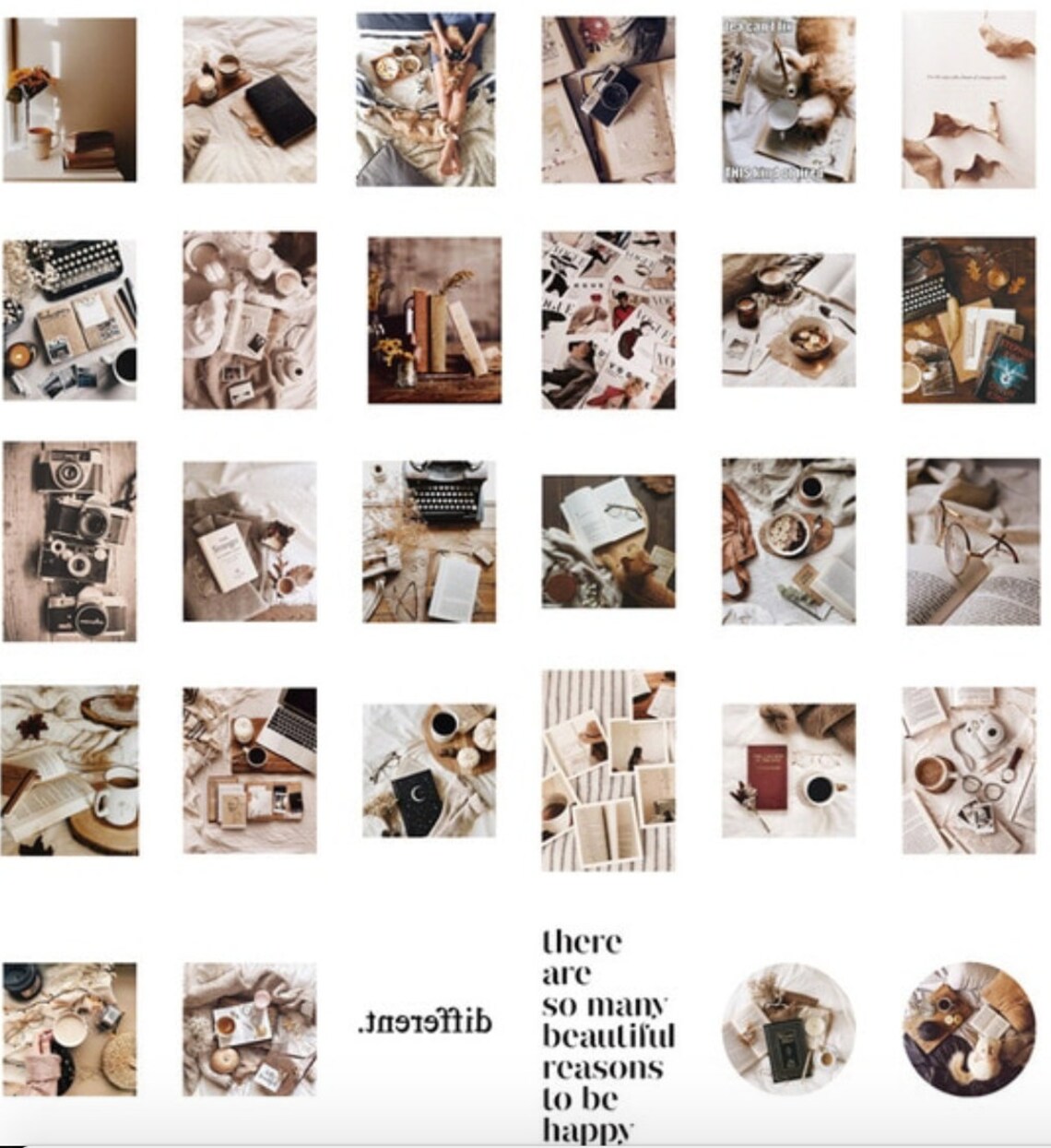 aesthetic stickers brown bullet journal pens sticker pack