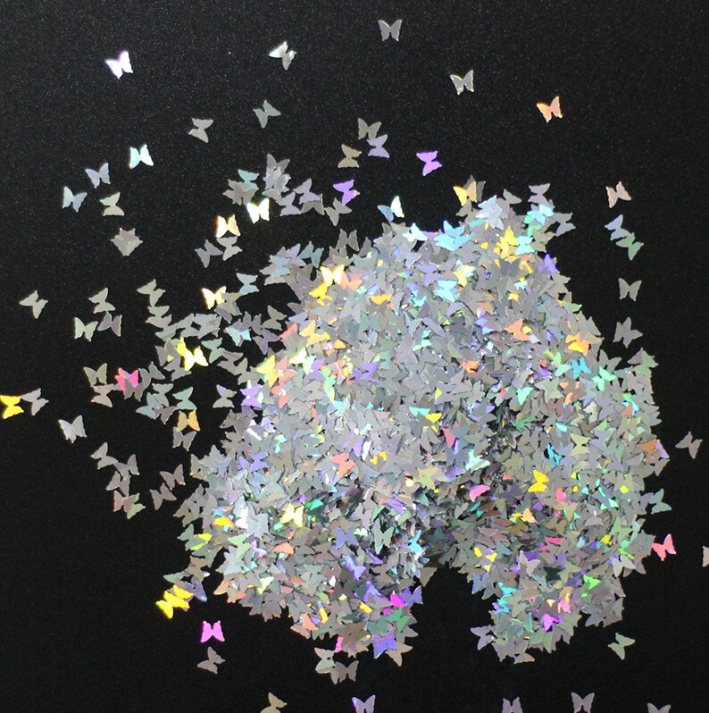 HOLOGRAPHIC BUTTERFLY GLITTER nail art glitter sequin glitter Etsy