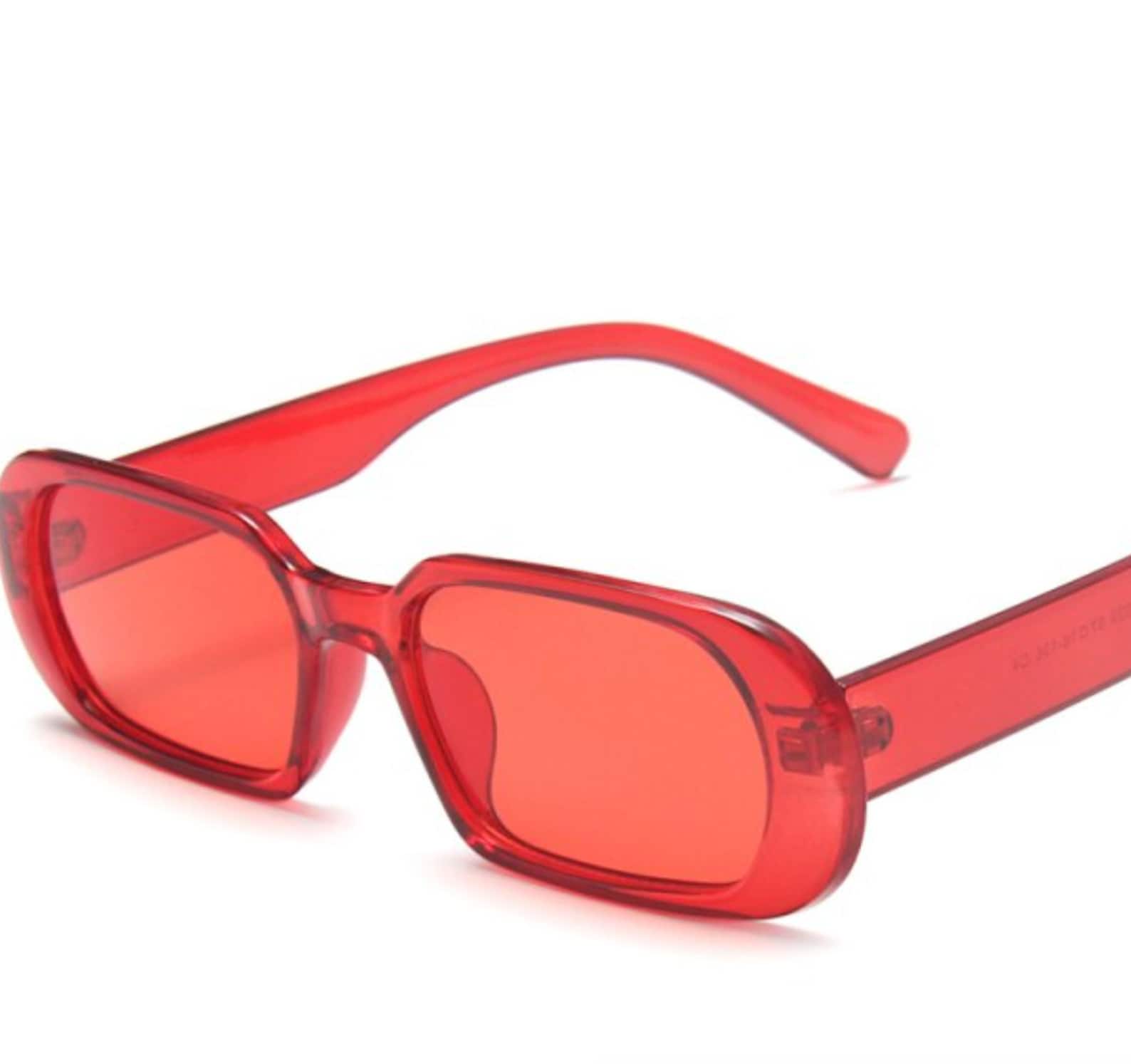 RECTANGLE Retro y2k sunglasses tinted sunglasses festival Etsy