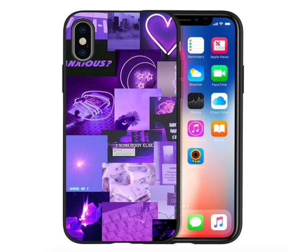 Purple Aesthetic Phone Case Iphone 11 Case Iphone 12 Pro Max Etsy