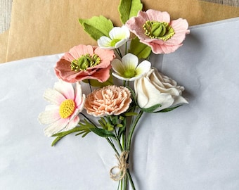 Birth month bouquet, felt flower bouquet