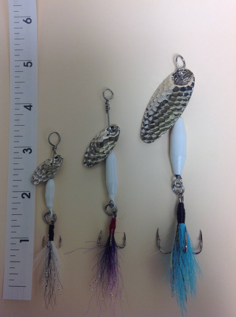 1/16oz Small Custom Inline Spinner Striperhybrid Bass White Etsy