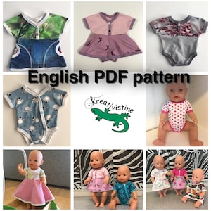 PDF Sew Doll Clothes from scraps,  pattern English