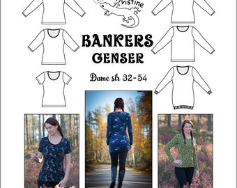 PDF Bankers genser sweater PDF size 32-54 ladies