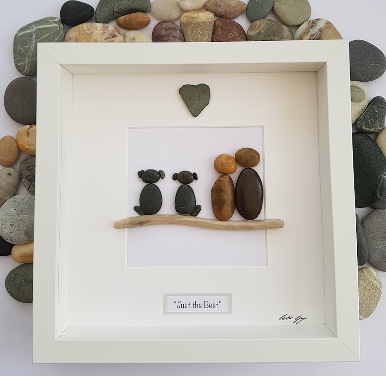 Pebble Art Cat Mothers Day Gift for Mom Engagement Gift Unique Etsy