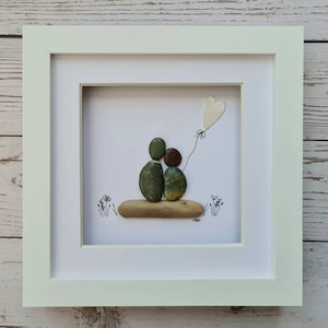 Iron wedding anniversary gift for wife, pebble art picture 6th wedding gift for husband 6 years together MADE TO ORDER