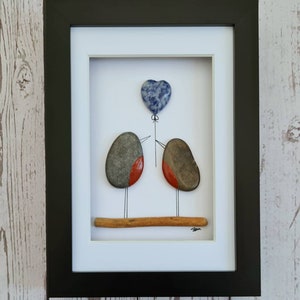 China 20th wedding anniversary gift for wife 8th 9th pottery anniversary gift for husband pebble art christmas robin valentines gift