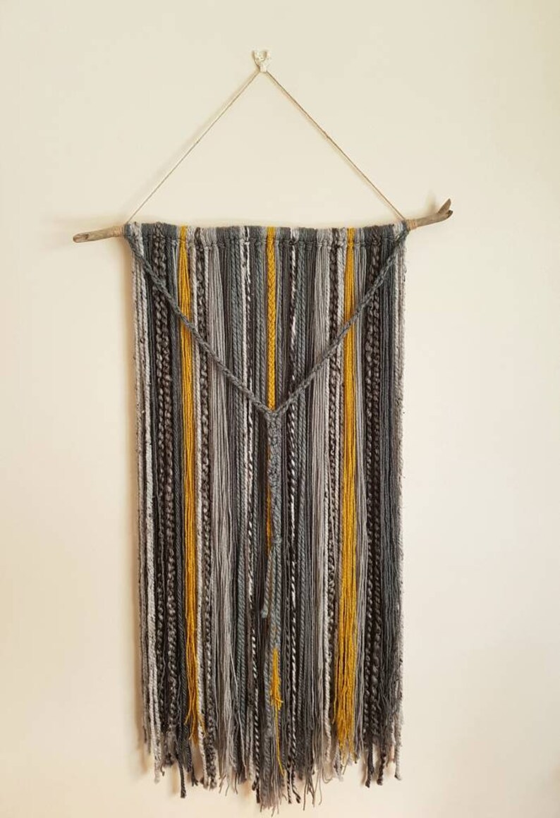 Boho yarn wall hanging macrame wall hanging boho yarn tapestry Etsy
