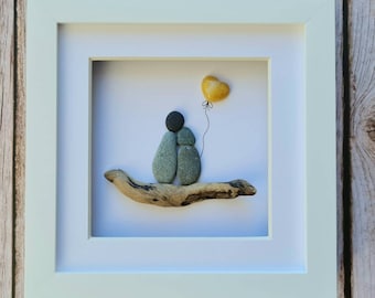 Personalised Golden Anniversary gift for mum and dad 50th wedding gift for him pebble art picture 50th anniversary gift 50 years together