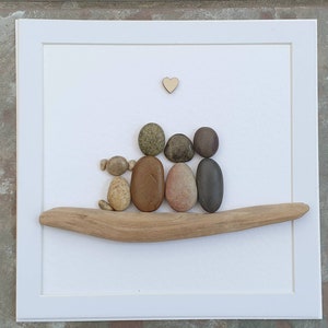 Pebble art family - MADE TO ORDER friends forever gift, unique birthday gift for her