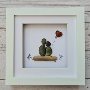 8th bronze wedding anniversary pebble art picture gift, bronze anniversary gift for wife, gift for husband 19 years together MADE TO ORDER