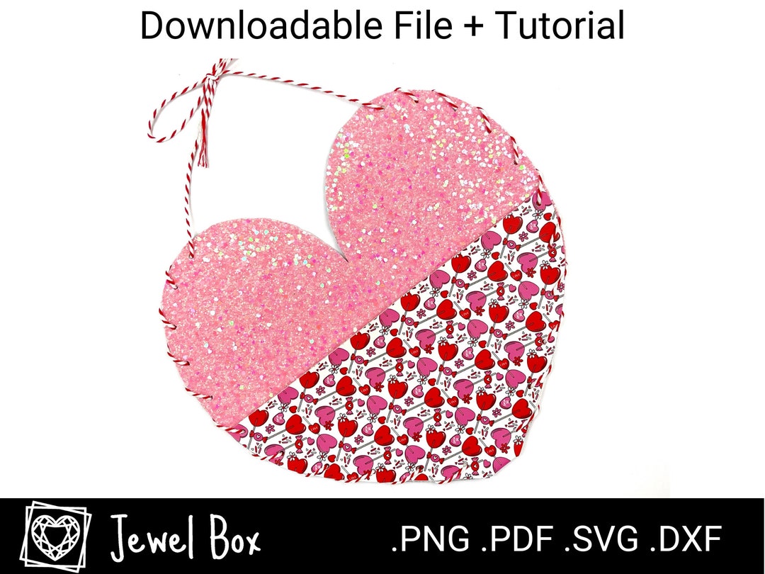 Heart Pocket Wall Hanging Template, Wall Hanging SVG, Wall Hanging