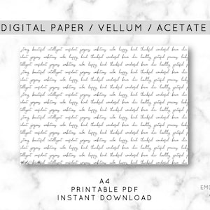 DIGITAL PAPER 'Self-love' - self care digital printable planner vellum and acetate, minimalist planner dashboard and journaling tn vellum