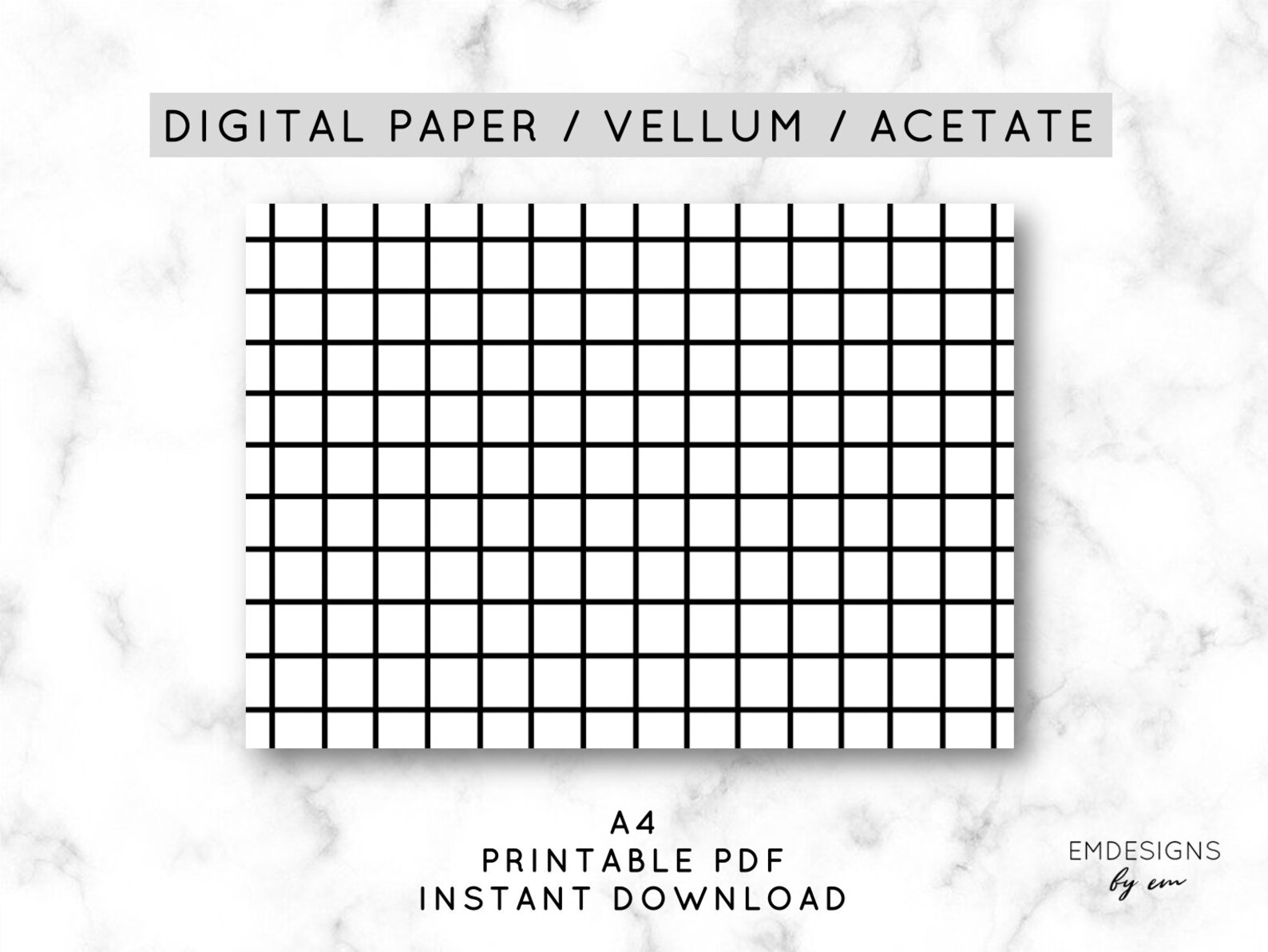DIGITAL PAPER 'grid' Digital Vellum or Acetate Etsy