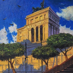 Rome, Victor Emmanuel II Monument, Italy, oil painting