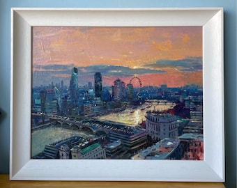 View of London, oil painting