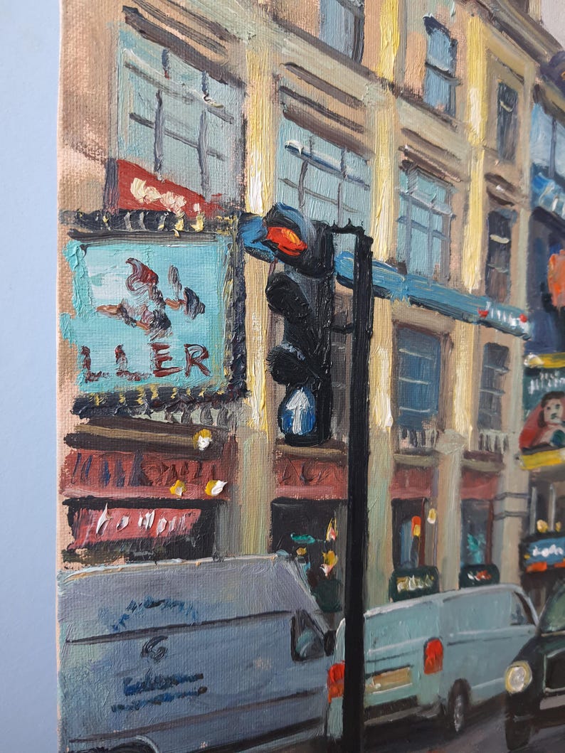 Londres, Shaftesbury Avenue, pintura al óleo imagen 3