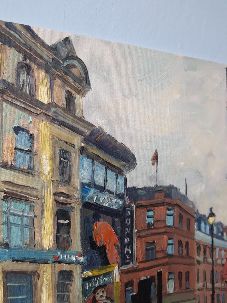 Londres, Shaftesbury Avenue, pintura al óleo imagen 6
