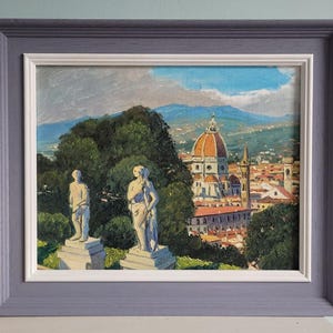 Florence viewed from the Bardini Gardens , oil painting
