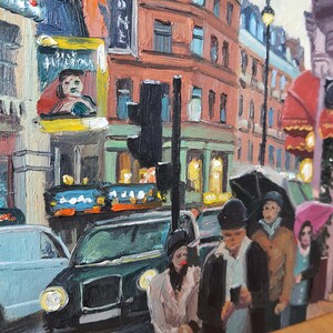 Londres, Shaftesbury Avenue, pintura al óleo imagen 5