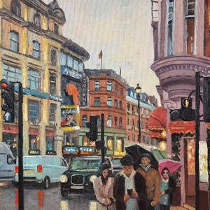 Londres, Shaftesbury Avenue, pintura al óleo imagen 1