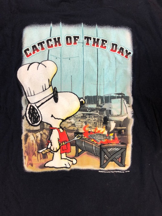 Vintage Peanuts Snoopy Catch Of The Day T Shirt Made Etsy