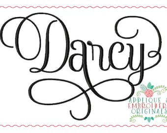 Applique and Embroidery Originals Digital Design - 301 Darcy Font with Alternates Monogram Embroidery Font Design for embroidery machine