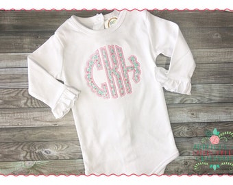 Applique and Embroidery Originals Digital Design - 383 Scallop Circular Monogram Alpha Font Design for embroidery machine