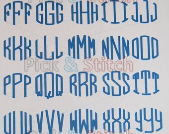 Applique and Embroidery Originals Digital Design PS854 Mini Monogram Embroidery Font digital designs embroidery machine instant download