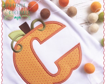 Applique and Embroidery Originals Digital Design - 563 Pumpkin Alpha Applique Font for an embroidery machine. Halloween, Thanksgiving