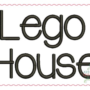 Applique and Embroidery Originals Digital Design- 261 Logo House Monogram Embroidery Font Design for embroidery machine bx pes dst jef vp3