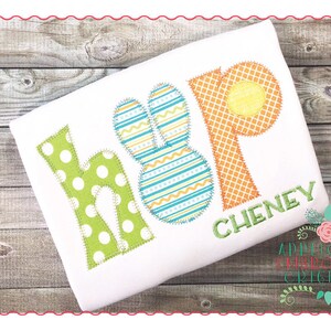 Applikation und Stickerei originale Digital Design - 244 HOP ZZ Zickzack und Decke schnell Stitch Applikation Design für Ostern, sofort-download