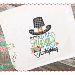 Applique and Embroidery Originals Digital Design - 058 Pilgrim&#39;s First Thanksgiving Applique Design Thanksgiving and Fall, instant download