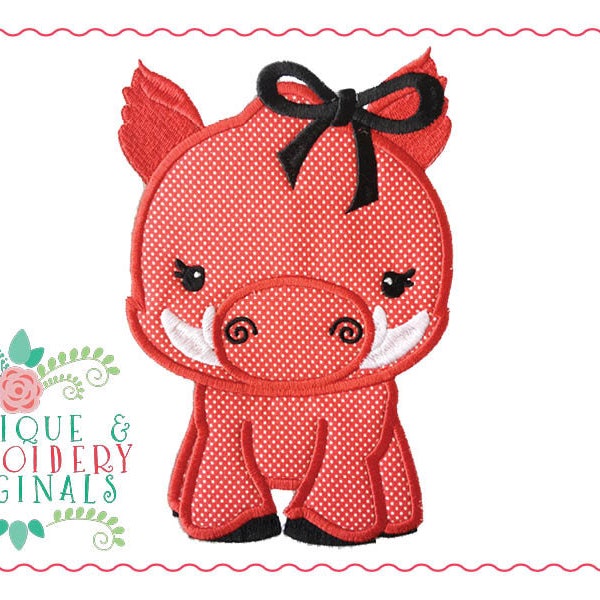Cute Razorback Designs Razorback Embroidery Design - Etsy
