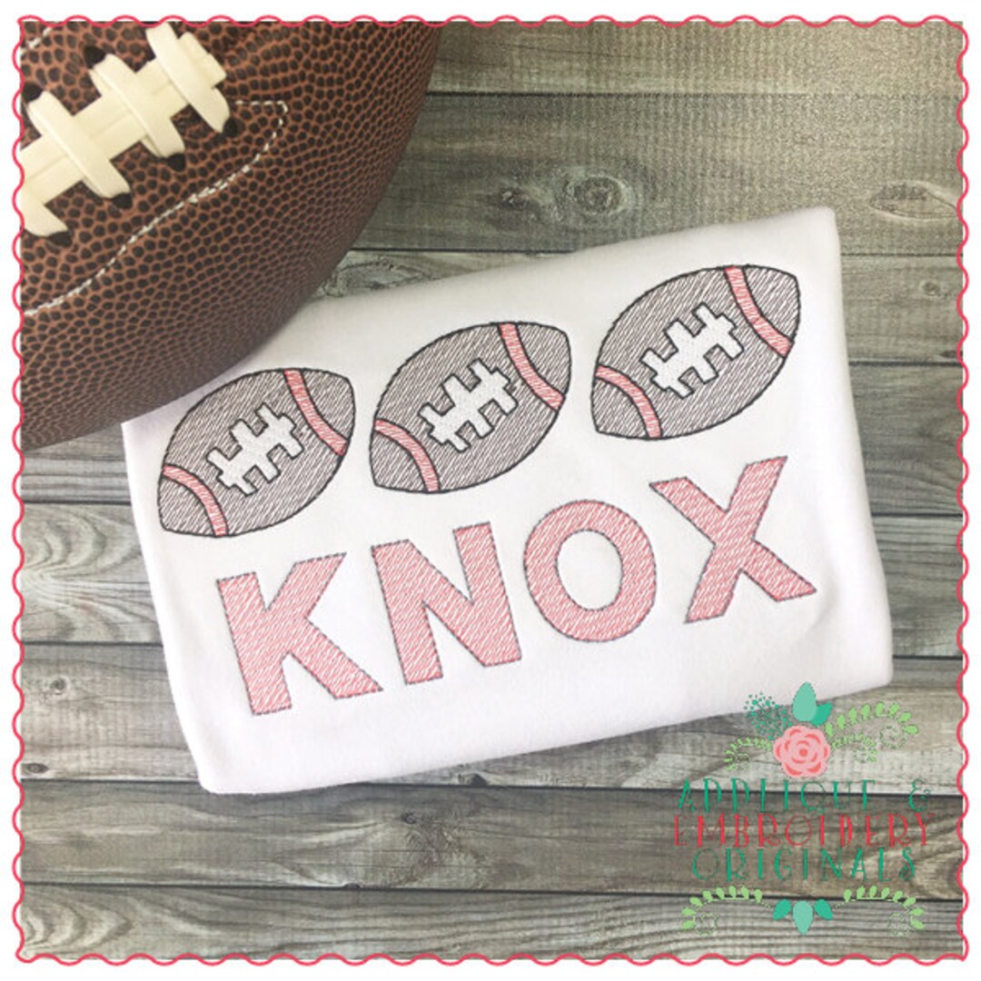 Applique and Embroidery Originals Digital Design 585 Football Team ...
