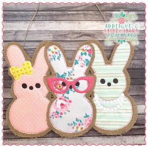 Applique & Embroidery Originals Digital Design 1486 Marshmallow Bunny ...