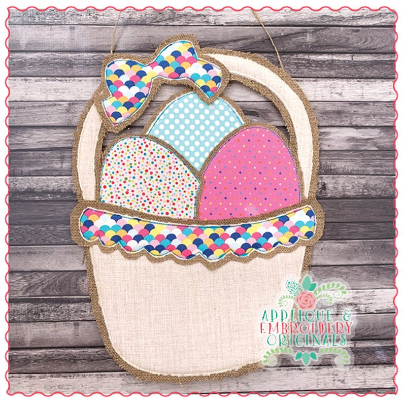 Applique & Embroidery Originals Digital Design 1471 Easter Egg Basket ...
