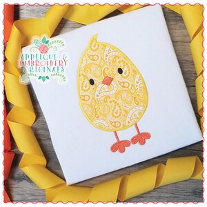 Applique and Embroidery Originals Digital Design - 1584 Eggs-traoridinary Chick Applique Design Quick Stitch or Easter, instant download