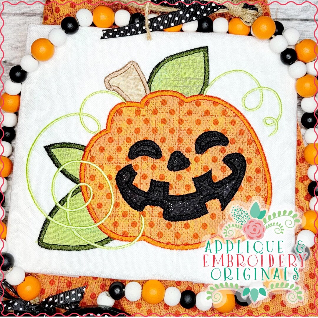 Applique & Embroidery Originals Digital Design 3217 Jack O Lantern ...