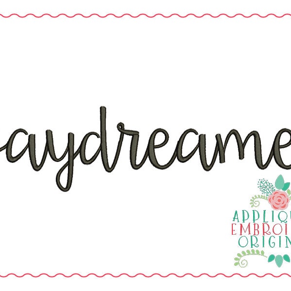 Daydream Embroidery Font - Etsy