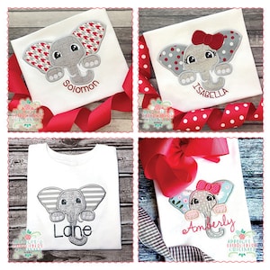 Applique and Embroidery Originals Digital Design - 1618 Elephant Peeker Set applique Design for Easter embroidery machine, instant download