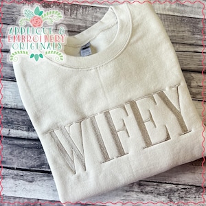 Applikationen & Stickdateien Originale, Digitales Design 3258 Wifey Wort, Stickmuster, Hochzeit Bachelorette, sofort download, danach gestickt, gestickt