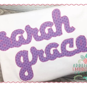 Applique and Embroidery Originals Digital Design - 182 Applique Script Alpha Font Design for embroidery machine