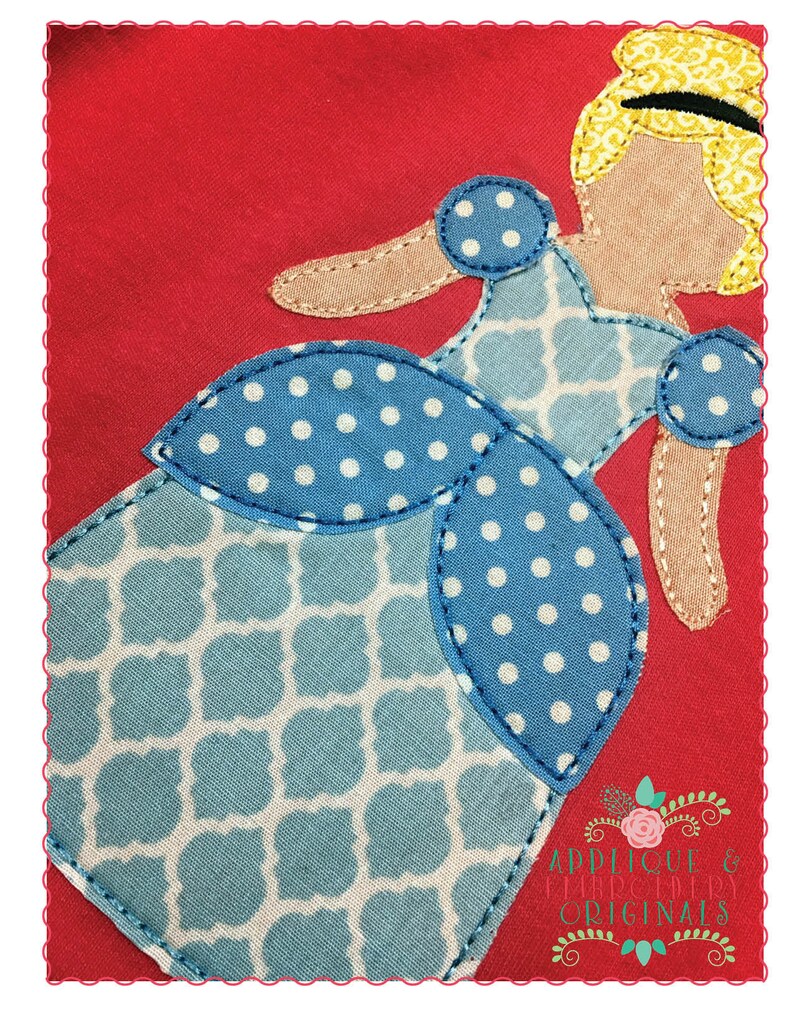 Applique and Embroidery Originals Digital Design 217 Blue Etsy