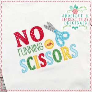 Applique & Embroidery Originals Digital Design 1896 No Running With ...